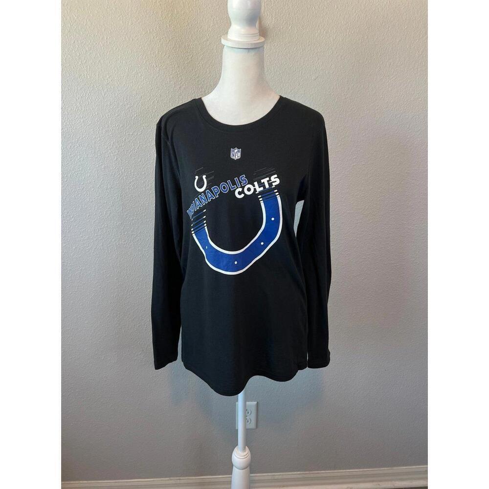 NFL Team Apparel Indianapolis Colts Long Sleeve TShirt Black Size Large